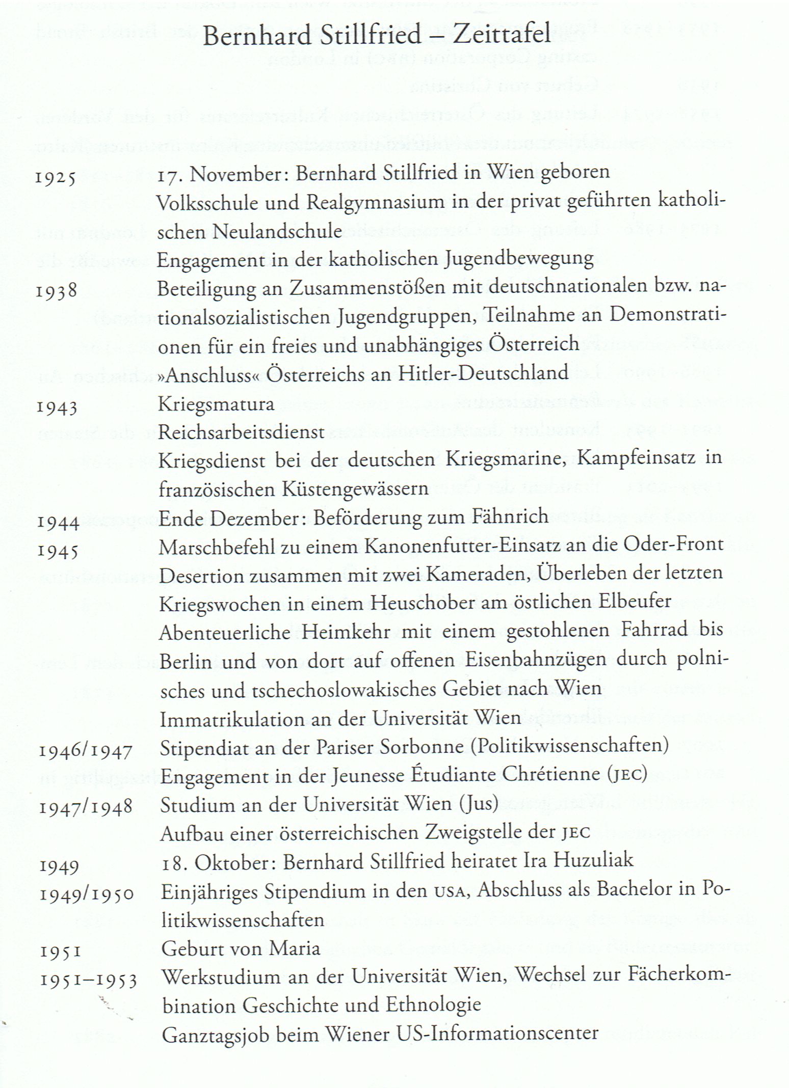Zeittafel Bernhard 1
